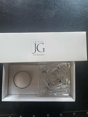 Cristal JG Durand Clear Crystal Candle Holder Set